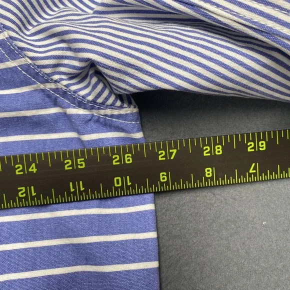 WeSC Jacket Mens XL Blue White Striped Chore Workwear Sail Away Nautical Cotton - Picture 9 of 11